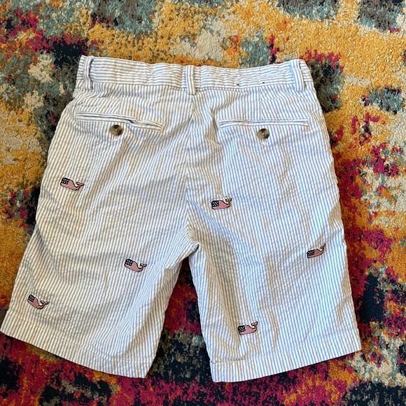 VINEYARD VINES USA whale seersucker shorts size28 - Picture 2 of 3